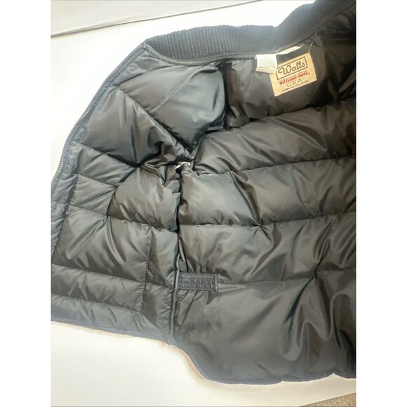 Vintage 80s Walls Blizzard-Pruf Insulated Outerwear Down Puffer Vest Black 46R - Picture 7 of 11
